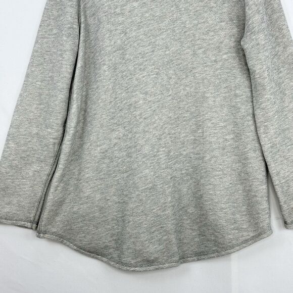 J Crew Cowlneck Sweatshirt Women’s Size L Drawstring Neck Gray pocket kangaroo - Picture 6 of 16